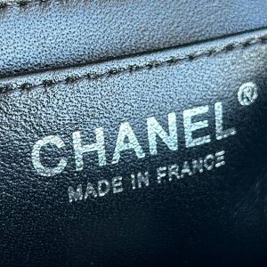 img_b4a5a2ed_20241023_i1729663401_2265_5_jpg SMALL FLAP BAG 20 IN BLACK DENIM AND CALFSKIN LINING SILVER HARDWARE