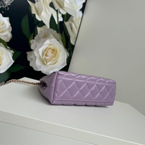 cc 24a nano 19cm kelly shopper bag violet lambskin