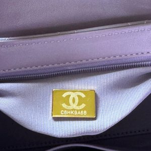 cc 24a nano 19cm kelly shopper bag violet lambskin