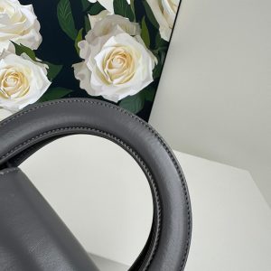 cc 24a nano 19cm kelly shopper bag smoke gray lambskin