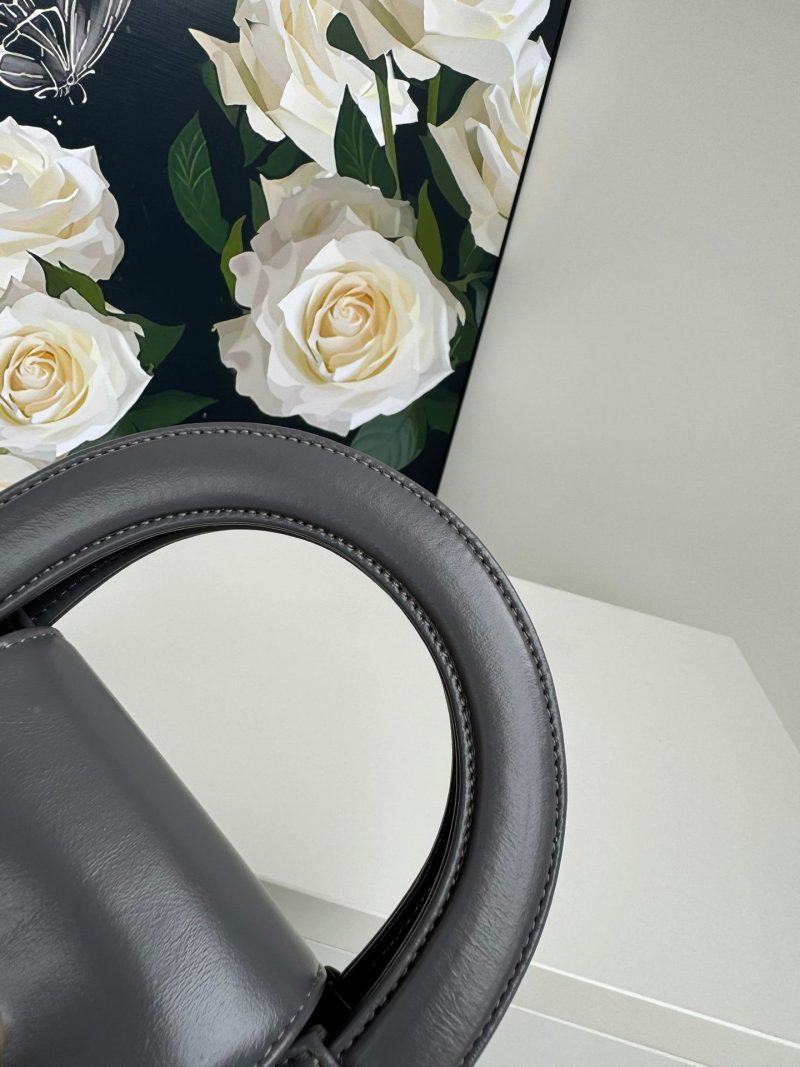 cc 24a nano 19cm kelly shopper bag smoke gray lambskin