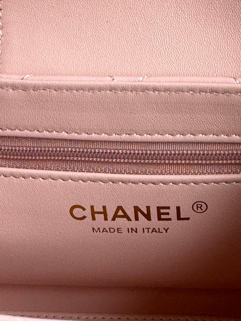 cc 24a nano 19cm kelly shopper bag pastel pink lambskin