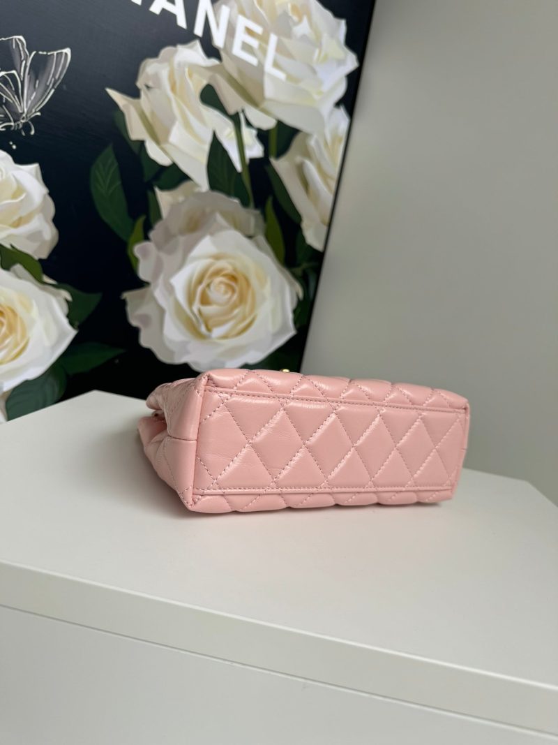 cc 24a nano 19cm kelly shopper bag pastel pink lambskin