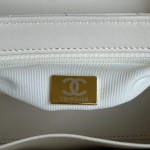 cc 24a nano 19cm kelly shopper bag pastel white lambskin