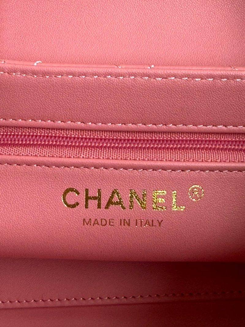 cc 24a nano 19cm kelly shopper bag hot pink lambskin