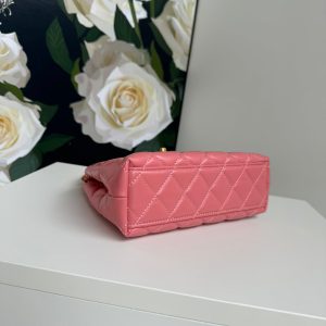 cc 24a nano 19cm kelly shopper bag hot pink lambskin