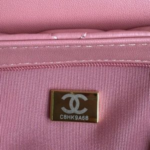 cc 24a nano 19cm kelly shopper bag hot pink lambskin