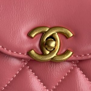 cc 24a nano 19cm kelly shopper bag hot pink lambskin