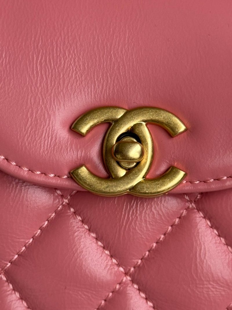 cc 24a nano 19cm kelly shopper bag hot pink lambskin