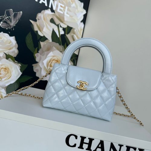 cc 24a nano 19cm kelly shopper bag cloud blue lambskin