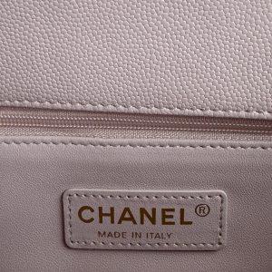 coco handle medium 29cm pastel pink quilted caviar leather gold hardware