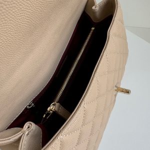 img_b5cc9469_20240701_i1719829306_4897_2_jpg coco handle medium 29cm pink beige quilted caviar leather gold hardware