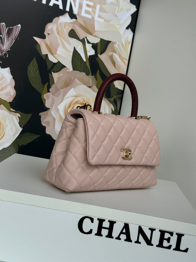 img_b5cc9469_20240806_i1722935803_6424_2_jpg coco handle flap bag 24cm pastel pink red quilted caviar leather
