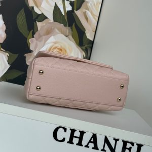 img_b5cc9469_20240806_i1722935803_7489_1_jpg coco handle flap bag 24cm pastel pink red quilted caviar leather