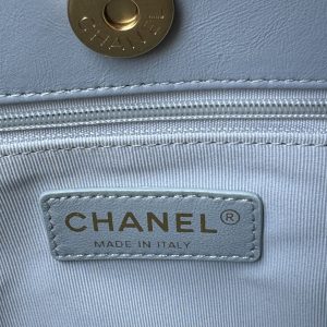 CC 23C Small Hobo Bag 21.5 Cloud Blue Lambskin Gold Hardware