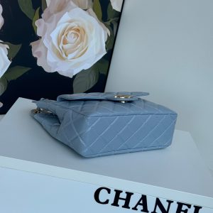 CC 23C Small Hobo Bag 21.5 Cloud Blue Lambskin Gold Hardware