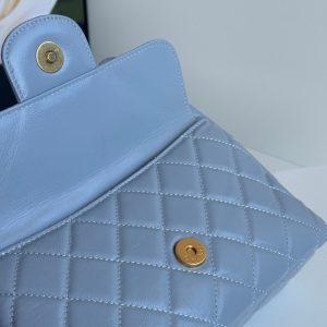 CC 23C Small Hobo Bag 21.5 Cloud Blue Lambskin Gold Hardware