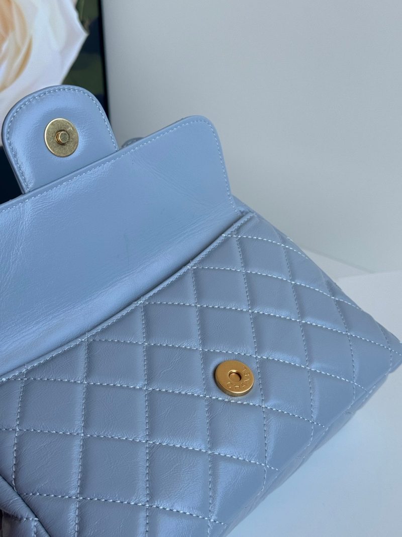 CC 23C Small Hobo Bag 21.5 Cloud Blue Lambskin Gold Hardware