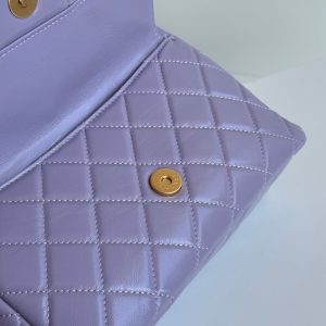 CC 23C Small Hobo Bag 21.5 Violet Lambskin Gold Hardware