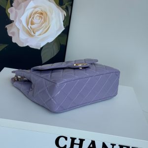 CC 23C Small Hobo Bag 21.5 Violet Lambskin Gold Hardware