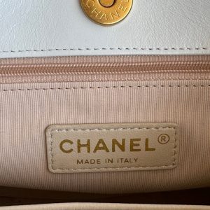 CC 23C Small Hobo Bag 21.5 Light Cloud Blue Lambskin Gold Hardware