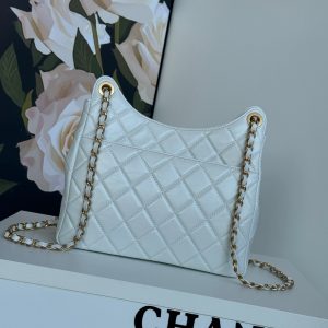 CC 23C Small Hobo Bag 21.5 Light Cloud Blue Lambskin Gold Hardware