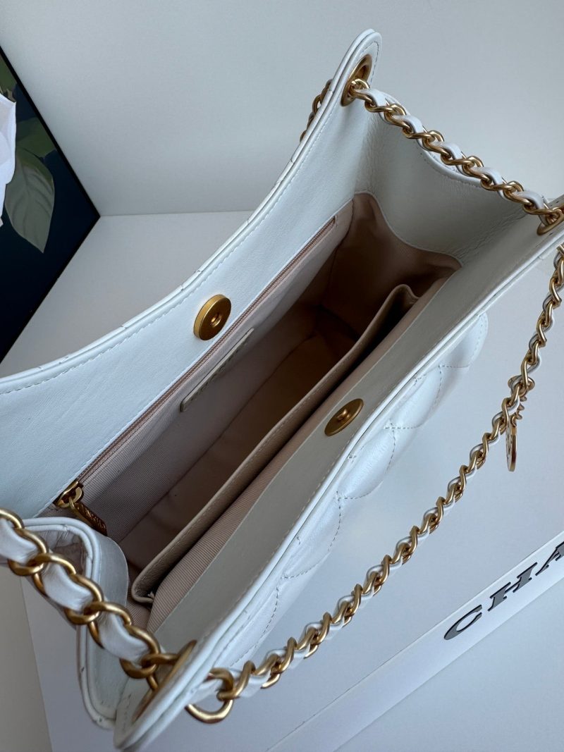 CC 23C Small Hobo Bag 21.5 Light Cloud Blue Lambskin Gold Hardware