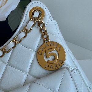 CC 23C Small Hobo Bag 21.5 Light Cloud Blue Lambskin Gold Hardware