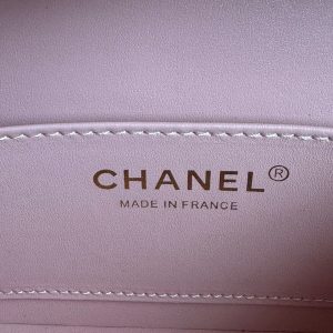 SMALL BOX BAG 18 IN BALLERINA PINK LAMBSKIN GOLD HARDWARE