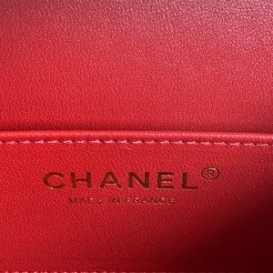 SMALL BOX BAG 18 IN BLACK LAMBSKIN GOLD HARDWARE