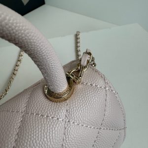 img_b5cc9469_20241020_i1729412577_2776_1_jpg CC 24K Coco Handle Nano 14.5cm Light Pink Grained Calfskin Gold Hardware