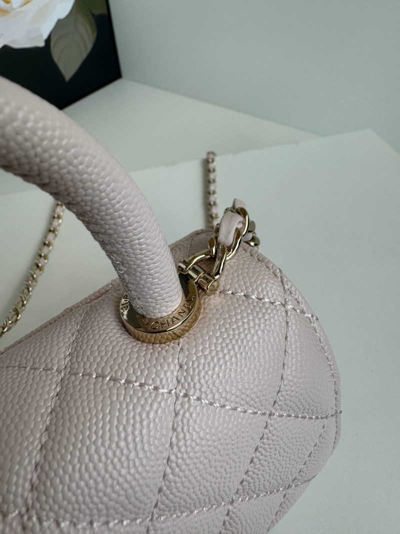 img_b5cc9469_20241020_i1729412577_2776_1_jpg CC 24K Coco Handle Nano 14.5cm Light Pink Grained Calfskin Gold Hardware
