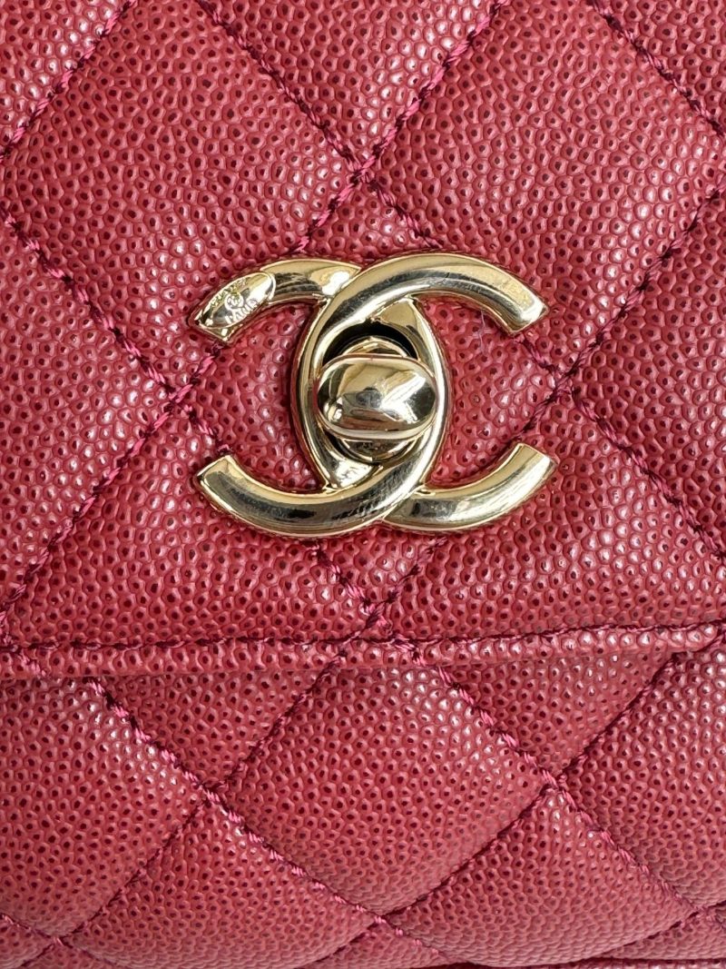 img_b5cc9469_20241020_i1729412625_3810_0_jpg CC 24K Coco Handle Nano 14.5cm Burgundy Grained Calfskin Gold Hardware