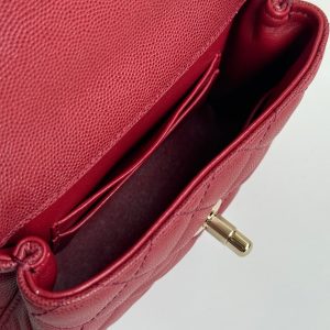 img_b5cc9469_20241020_i1729412625_7447_0_jpg CC 24K Coco Handle Nano 14.5cm Burgundy Grained Calfskin Gold Hardware