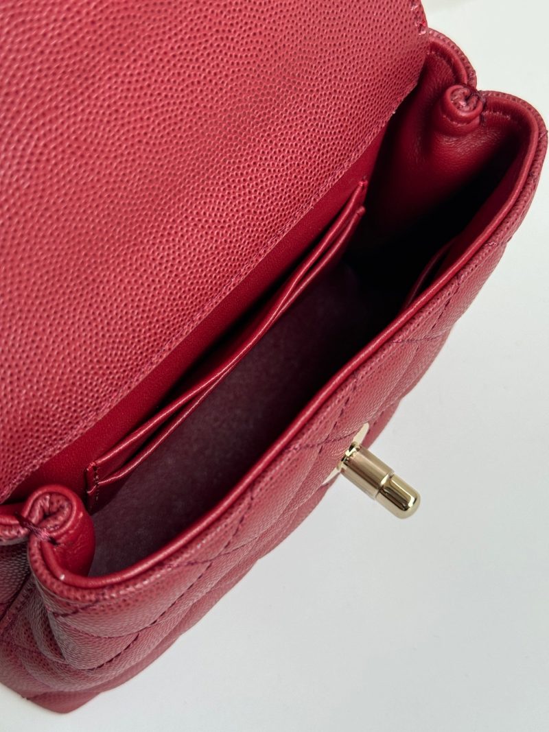 img_b5cc9469_20241020_i1729412625_7447_0_jpg CC 24K Coco Handle Nano 14.5cm Burgundy Grained Calfskin Gold Hardware