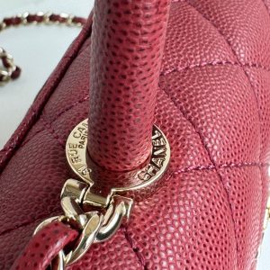 img_b5cc9469_20241020_i1729412625_9267_0_jpg CC 24K Coco Handle Nano 14.5cm Burgundy Grained Calfskin Gold Hardware