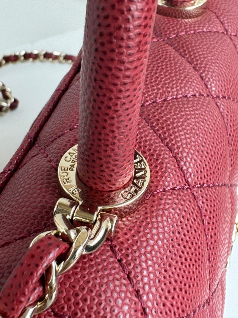 img_b5cc9469_20241020_i1729412625_9267_0_jpg CC 24K Coco Handle Nano 14.5cm Burgundy Grained Calfskin Gold Hardware