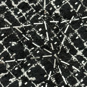 HOBO BAG 23 IN BLACK MIX WHITE TWEED GOLD HARDWARE