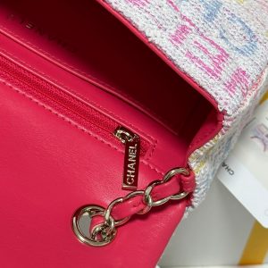 FLAP BAG 20 IN COLORFUL TWEED GOLD HARDWARE