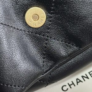 HIPPIE HOBO POSTMAN BAG 30 IN BLACK CALFSKIN GOLD HARDWARE