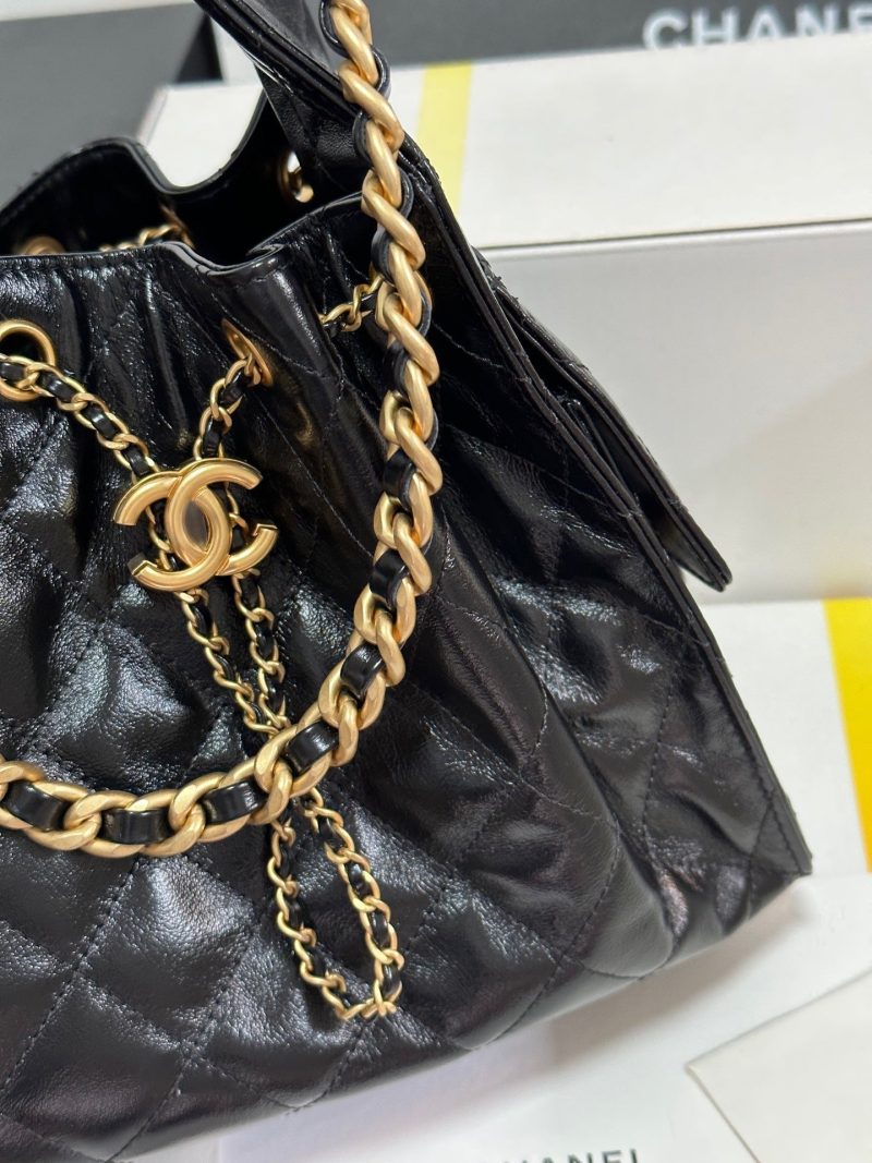 CC 25C Hobo Bag 30cm Black Lambskin