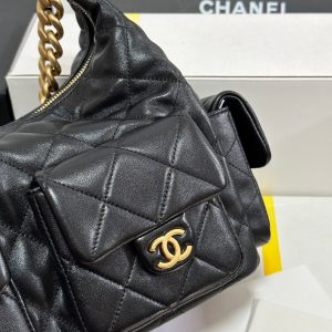 CC 25C Hobo 35cm Black Lambskin Gold Hardware 243536