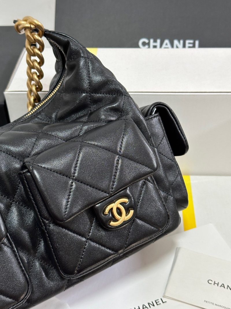 CC 25C Hobo 35cm Black Lambskin Gold Hardware 243536