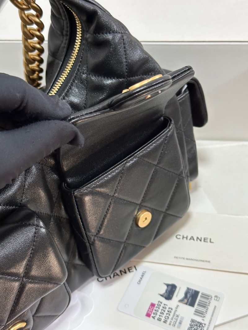 CC 25C Hobo 35cm Black Lambskin Gold Hardware 243536