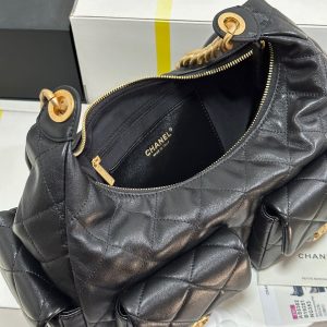 CC 25C Hobo 35cm Black Lambskin Gold Hardware 243536