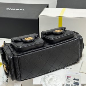 CC 25C Hobo 31cm Black Lambskin Gold Hardware 243540