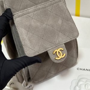 CC 25C Hobo Bag 30cm Grey Suede