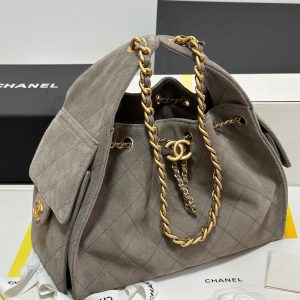 CC 25C Hobo Bag 30cm Grey Suede