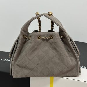 CC 25C Hobo Bag 30cm Grey Suede