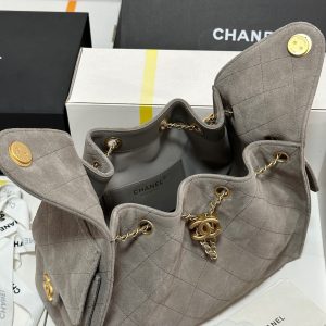 CC 25C Hobo Bag 30cm Grey Suede